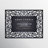 Ornate Laser-Cut Wedding Invitation Plaque