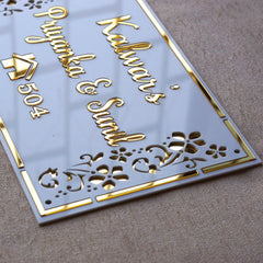 Premium Custom Name Plate – Modern Gold Finish Design