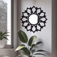 Modern Acrylic Wall Mirror - Black Geometric Round Decorative Art | Nigz Decor