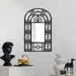 Black Acrylic Wall Mirror with Ornate Frame | Nigz Decor