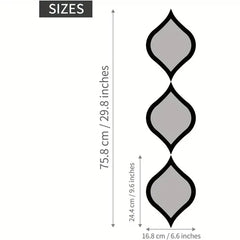 3pcs Mid-Century Modern Tear Drop Mirror Wall Decor | Nigz Decor