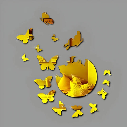 Butterfly Decoration Mirror | 3D Acrylic Wall Art in UAE