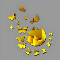 Butterfly Decoration Mirror | 3D Acrylic Wall Art in UAE