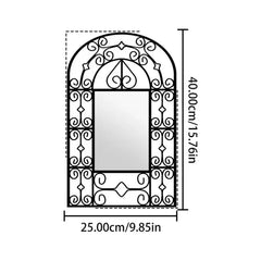 Black Acrylic Wall Mirror with Ornate Frame | Nigz Decor