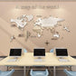 Acrylic 3D Wall Decor World Map Wall Decar for Office Decoration