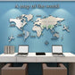 Acrylic 3D Wall Decor World Map Wall Decar for Office Decoration