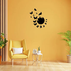 Acrylic Mirror With Butterflies - Modern Home Decoration
